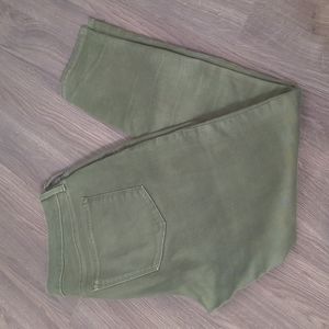 Olive Green Rockstar Super Skinny Jeans